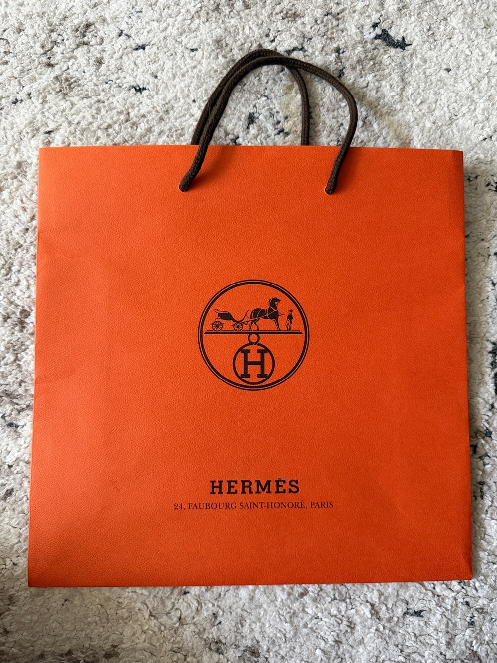 HERMES AUTHENTIC SHOPPING BAG! 12”X 12”!!